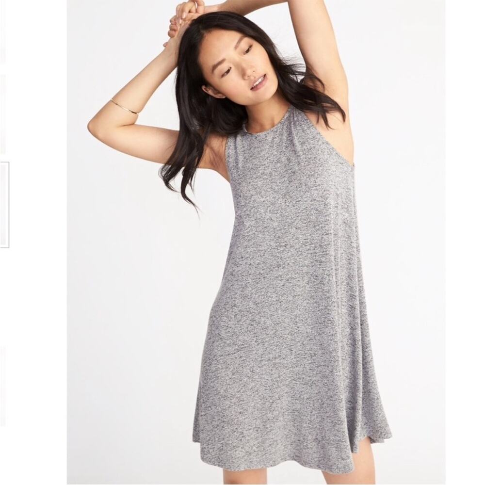 Old Navy Grey Sleeveless Swing Dress